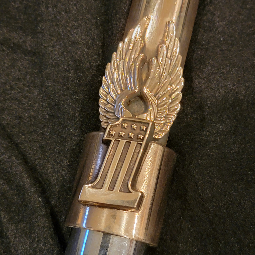 HD #1 Brass Pushrod Collar with Wings or Flames retainer clips