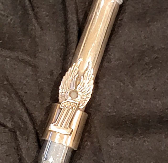 HD #1 Brass Pushrod Collar with Wings or Flames retainer clips