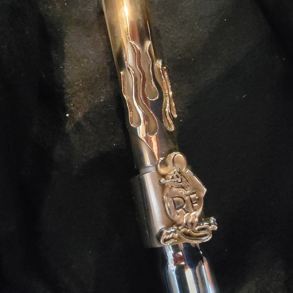 Rat Pushrod collars with Flames or Wings Retainer Clip
