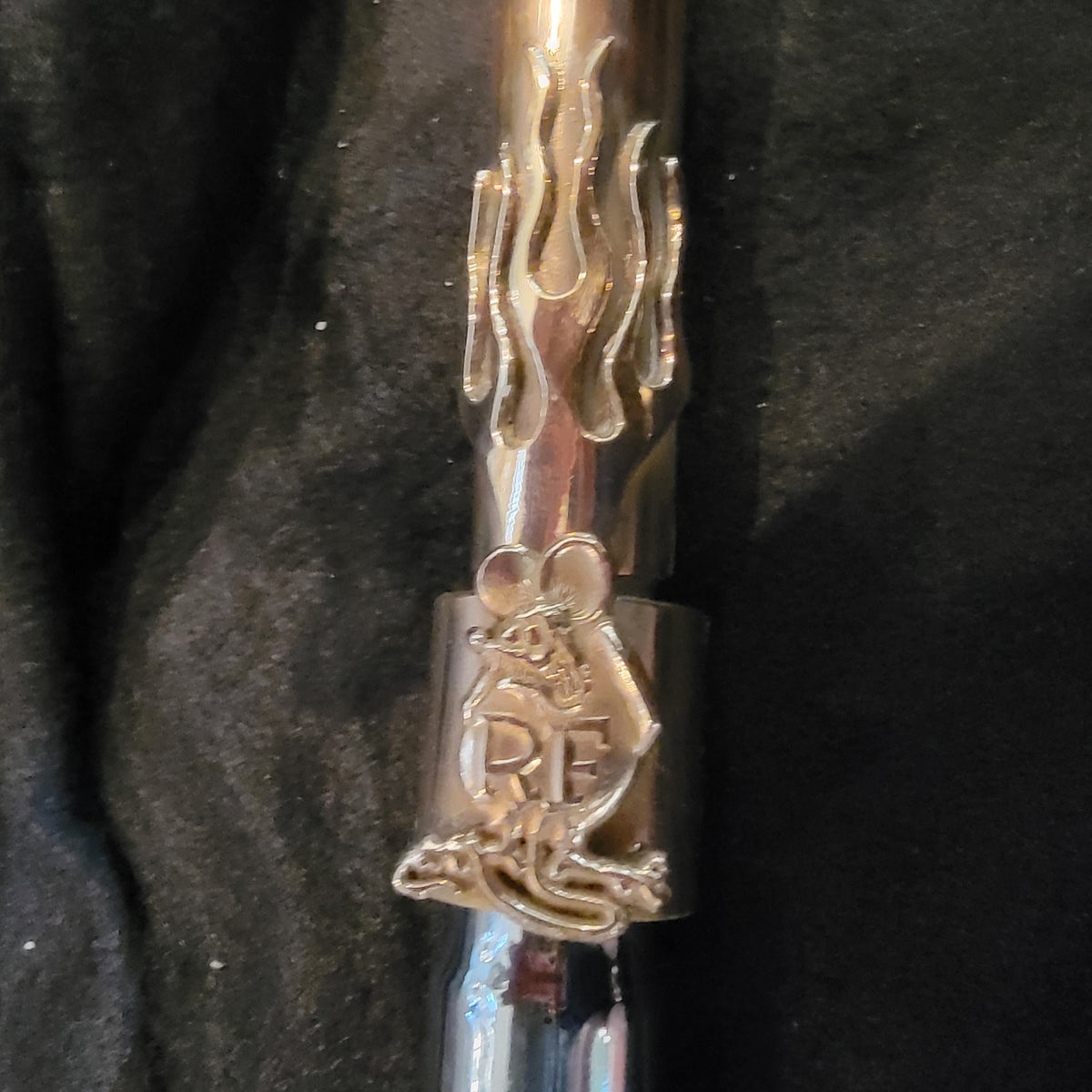 Rat Pushrod collars with Flames or Wings Retainer Clip