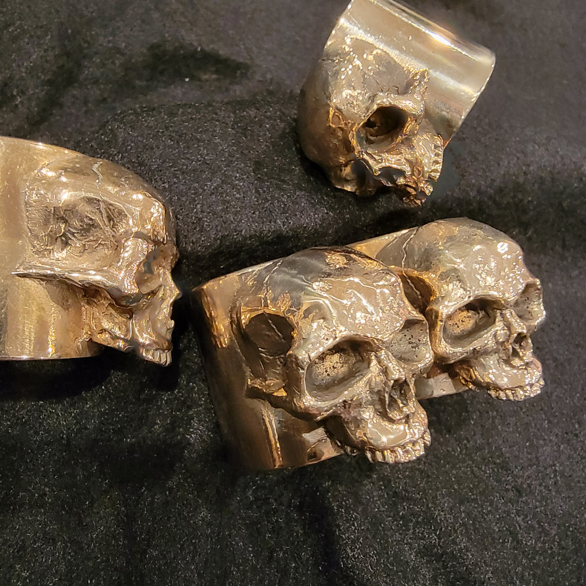 Skull Brass Pushrod Collars