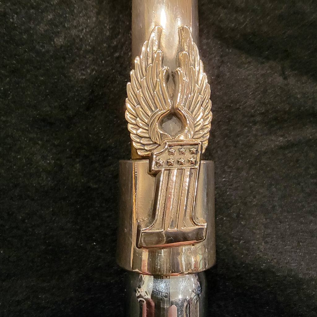 HD #1 Brass Pushrod Collar with Wings or Flames retainer clips
