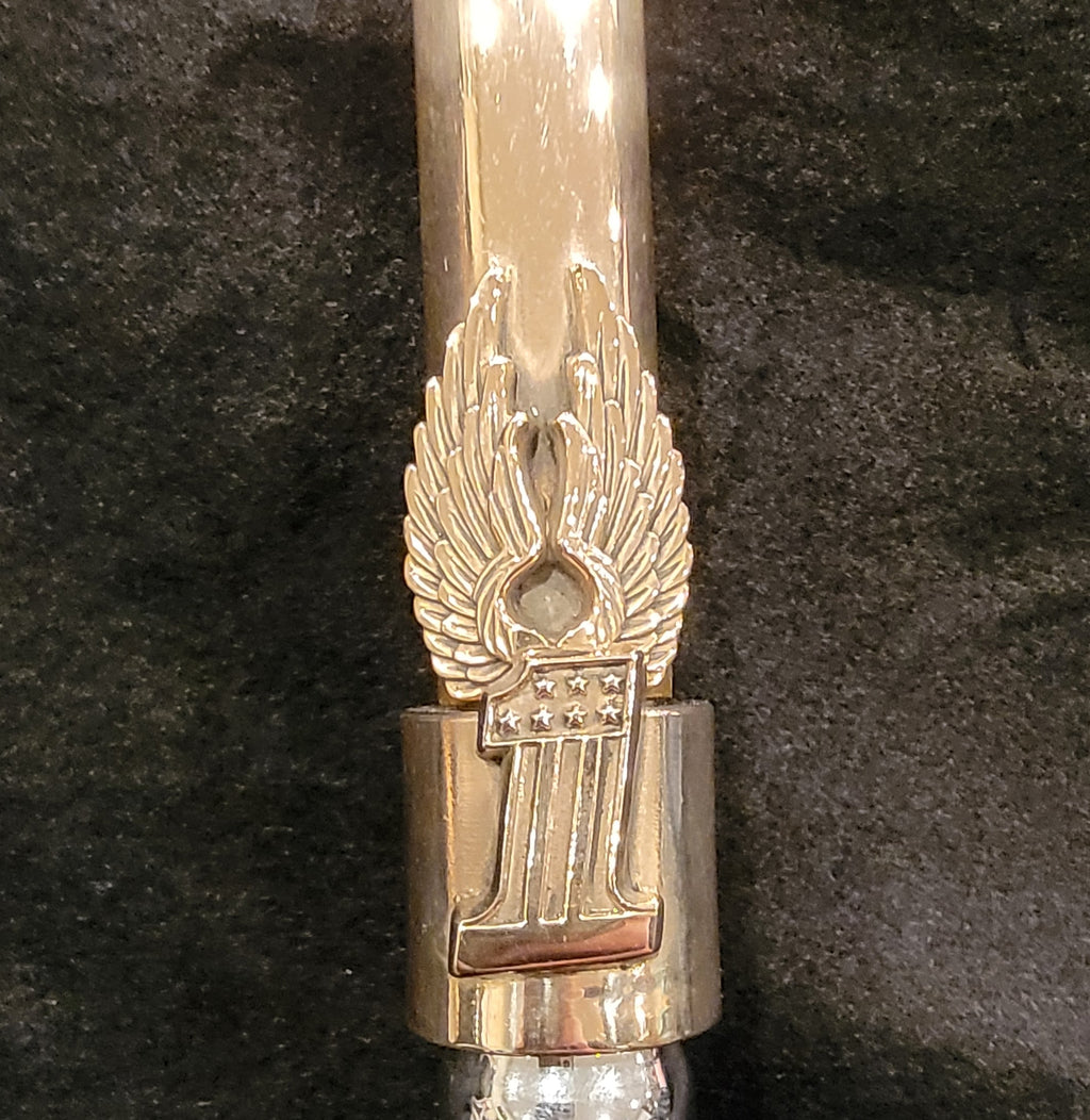 HD #1 Brass Pushrod Collar with Wings or Flames retainer clips