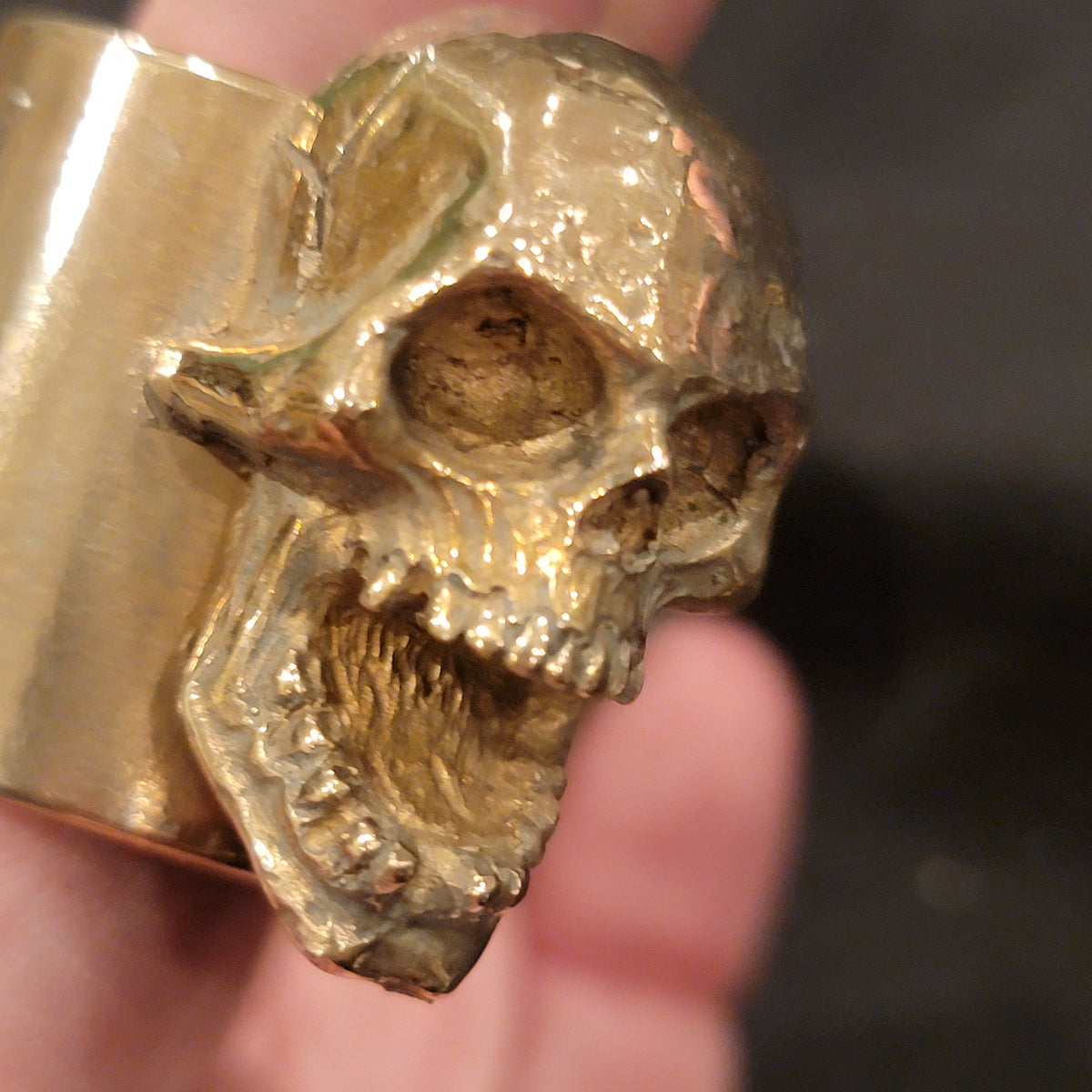 Screaming Skull Brass pushrod Collars