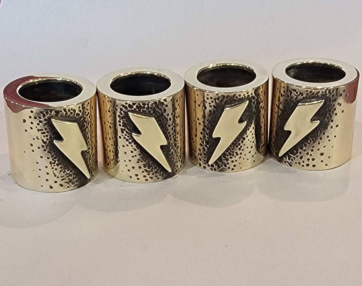 Lightning Bolt Brass Pushrod Collars