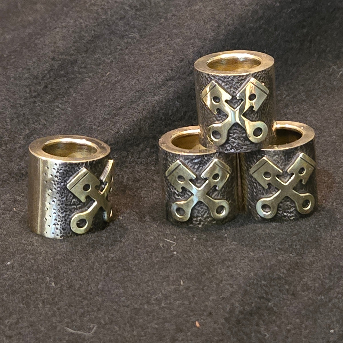 Piston & Rods Crossed Brass Pushrod Collars