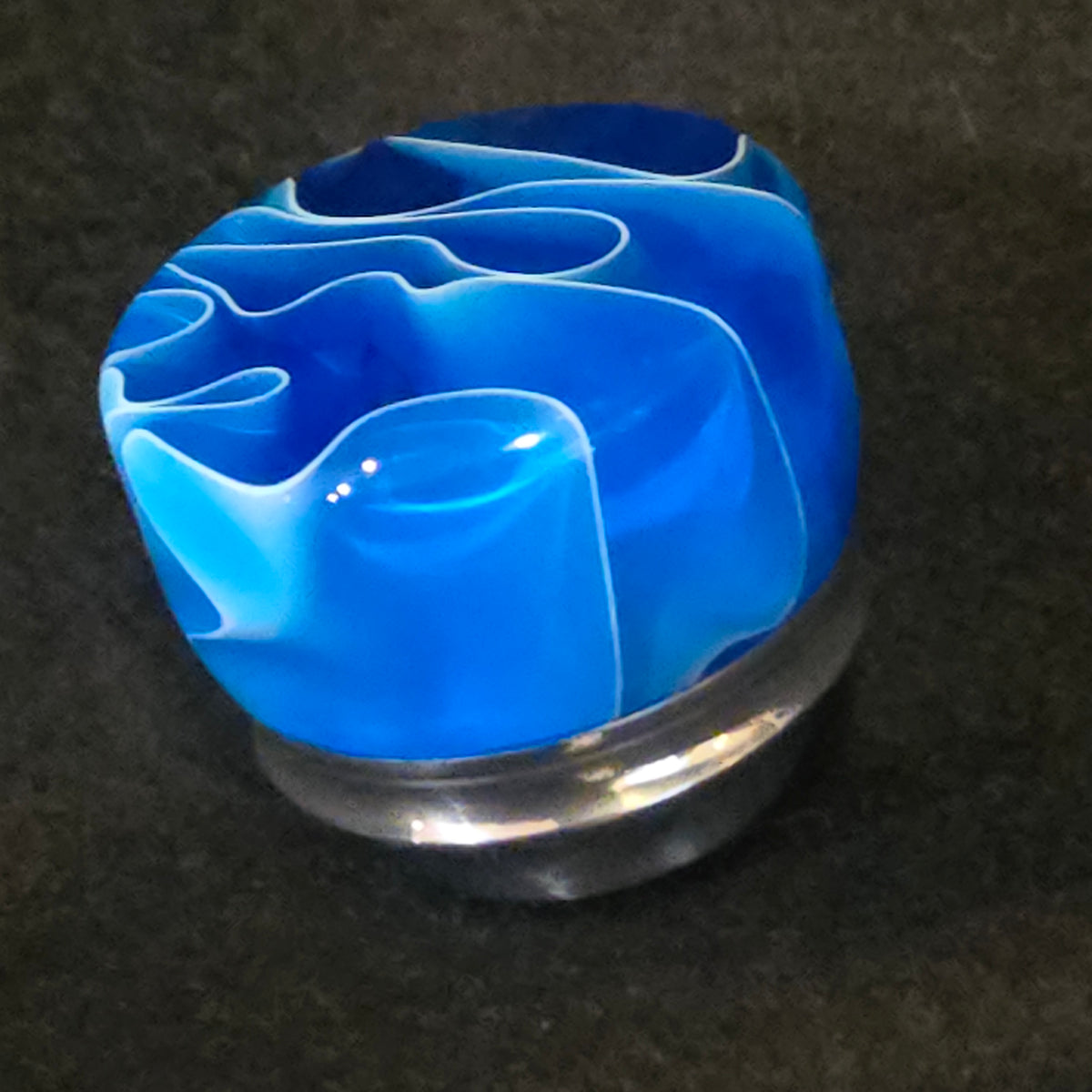 Jockey Hand Shift Knobs ~ White Ribbon in Colored Plastic on Metal Base