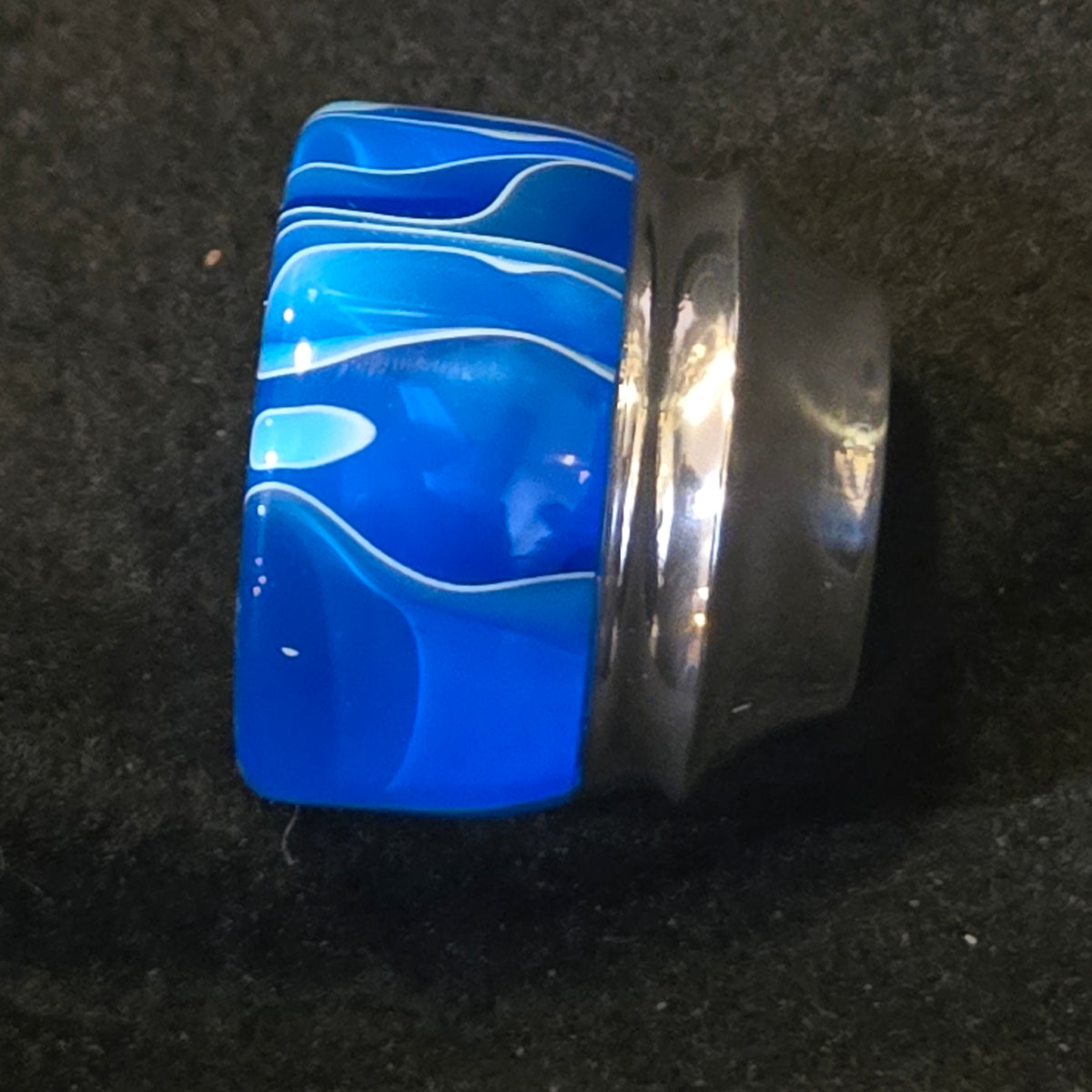 Jockey Hand Shift Knobs ~ White Ribbon in Colored Plastic on Metal Base