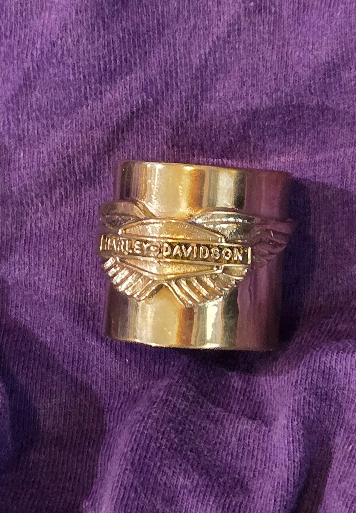 Vintage Style HD Wings Logo Brass Pushrod Collars