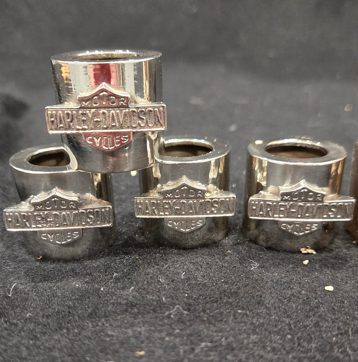 Vintage HD Logo Brass Pushrod Collars