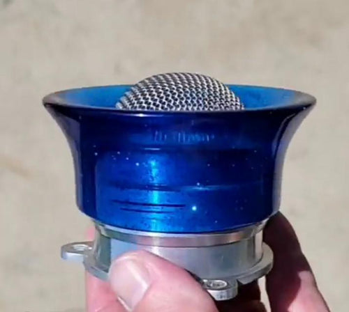Filtered Velocity Stack Colored Plastic Bell with Billet Aluminum Back